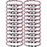 MTLEE Baseball Necklaces Bulk, 3 Assorted Colors Braided Rope Tornado Baseball Necklace for Sports Team