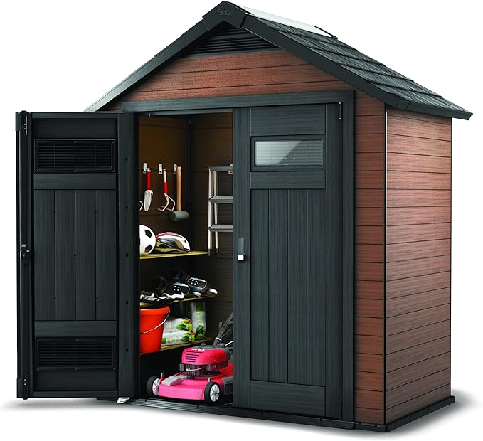 Fusion 7, 5 x 4 ft kéter Madera y plástico Patio jardín Compuesto