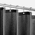 mDesign Waffle Knit Long Cotton Blend - Spa Quality, Luxury, Solid Color Cloth Shower Curtains for Bathroom - Hyde Collection