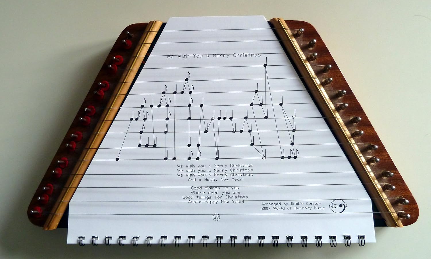 "we wish you a merry Christmas!" for Zither harp Harmony music, Harps music, Music book