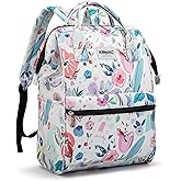 Kinmac Laptop Backpack for Women and Men, Large Capacity Travel Backpack for 15.6 inch Laptop Computer (Flowers)