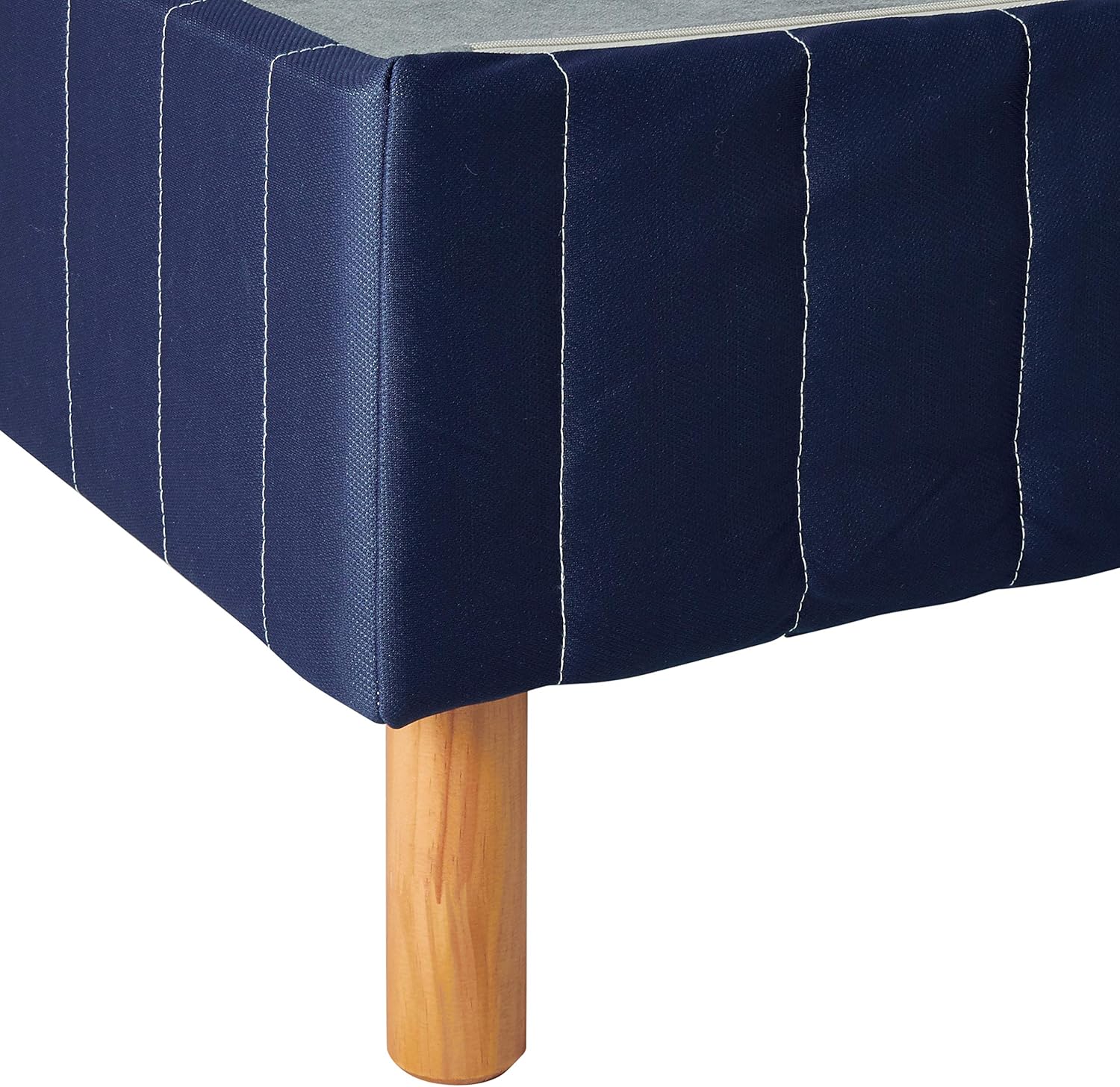Zinus Justina Quick Snap Standing Mattress Foundation | Platform Bed, No Box Spring Needed | Navy, Queen: Furniture & Decor