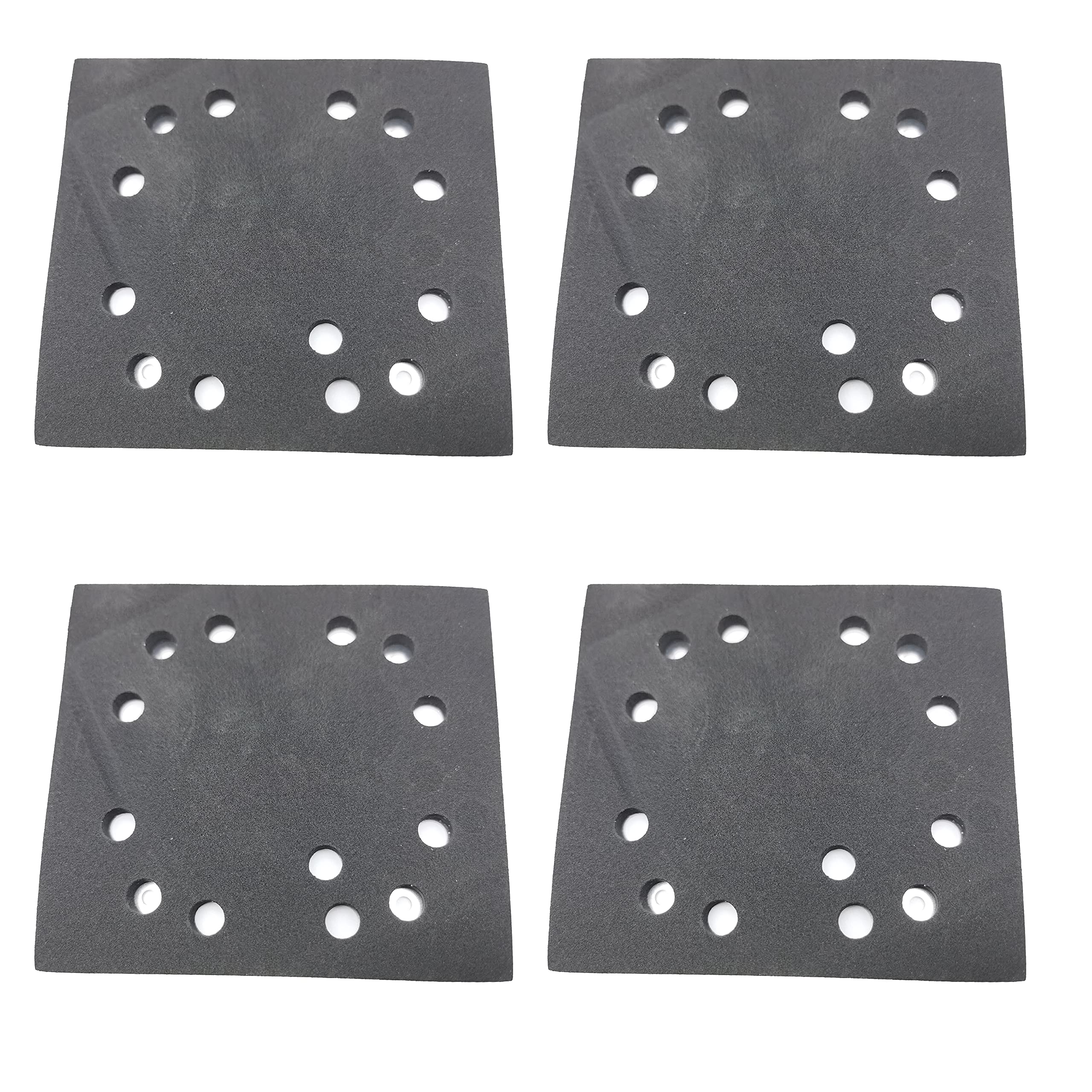 4pcs Pads & Abrasives SPD18 1/4 Sheet, 8 Hole Stick On Square Sanding Pad for Dewalt 151280-00, 151284-00SV