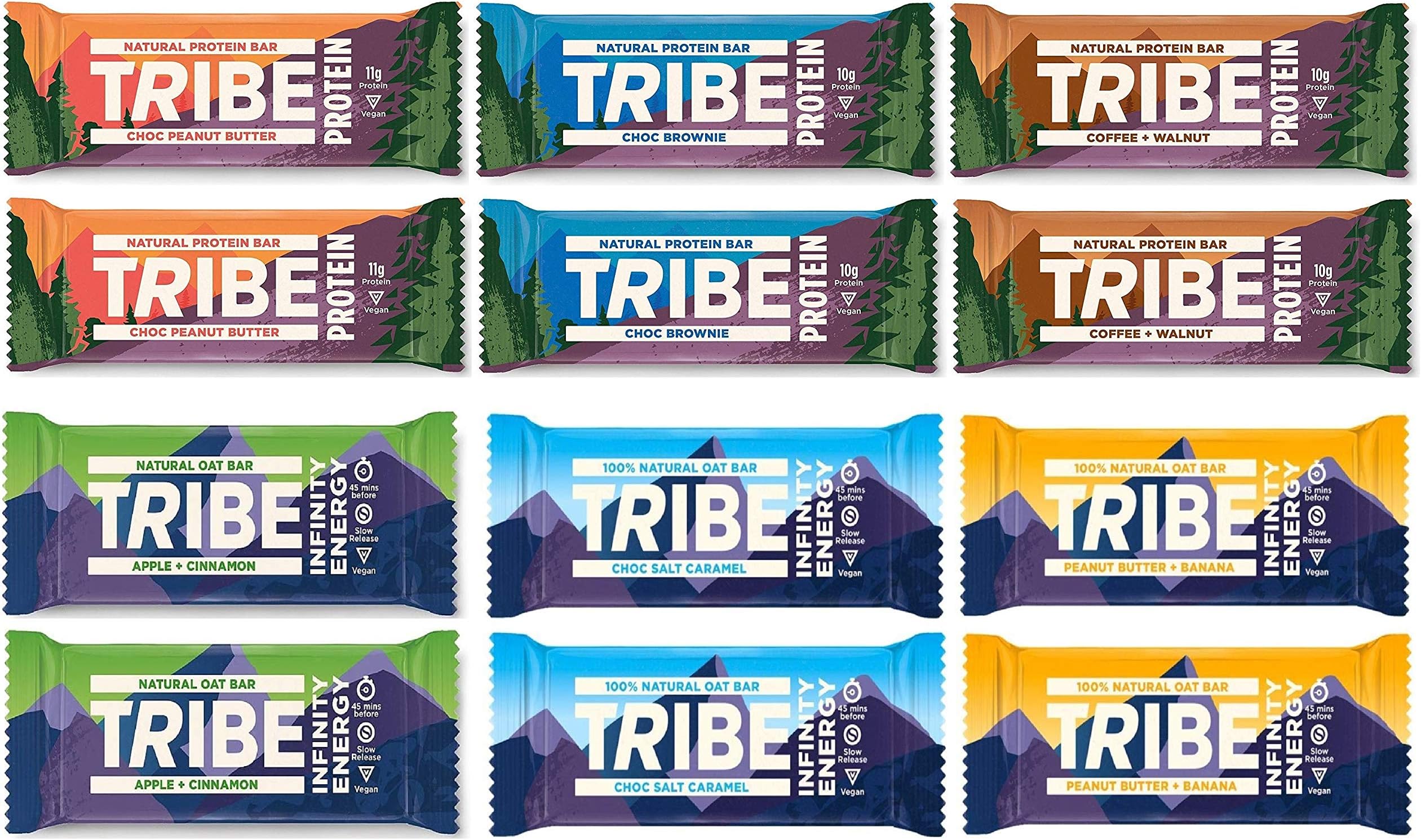 Tribe Infinity Protein & Energy Bars Mixed Case 12 x Bars