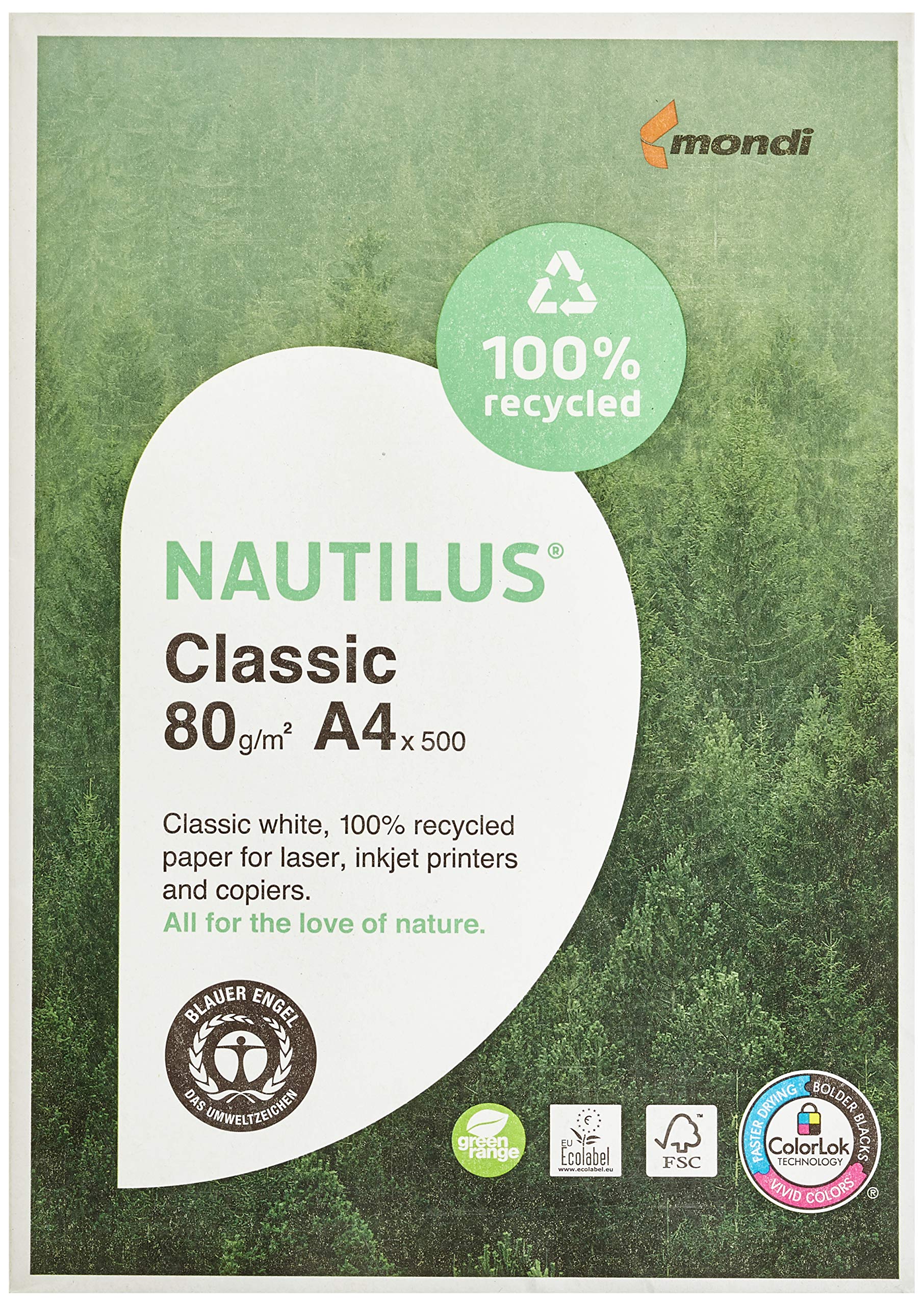Mondi Nautilus Classic 88032442 Multifunctional Paper A4 80 g/mยฒ 500 Sheets White