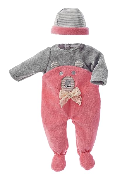 Käthe Kruse 0136804 Strampler mit Bärenapplikation pink 30-33 cm