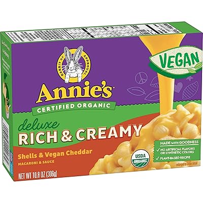Annie's Homegrown Vegan Deluxe Rich &amp; Creamy Shells &amp; Vegan Cheddar, 11 oz