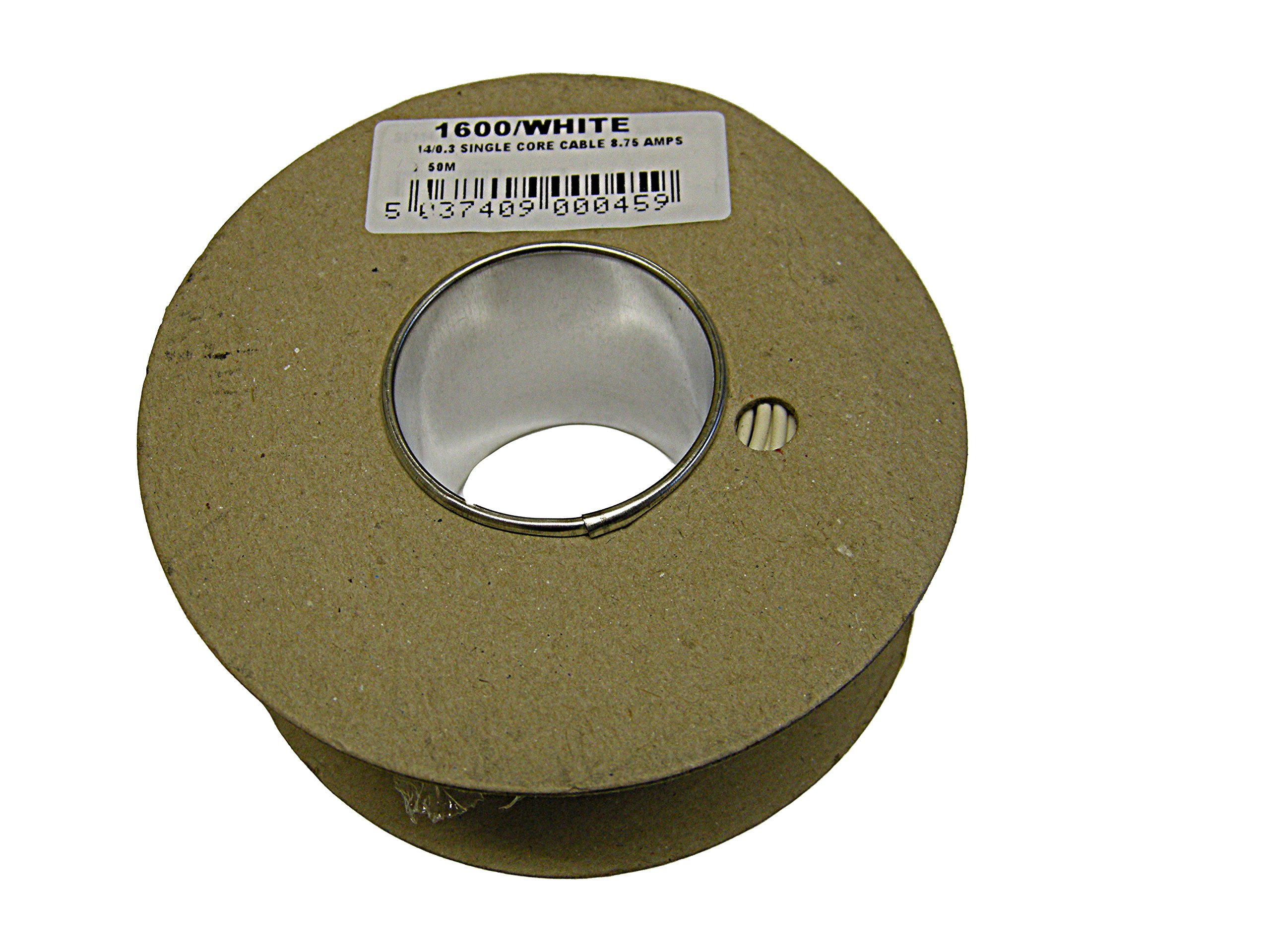 Tecniks 1600/WHITE 8.75 A 50 m Single Core Cable - White