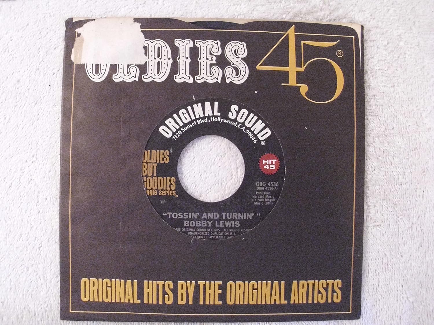 Bobby Lewis Tossin And Turnin One Track Mind Original Sound 45 Amazon Com Music