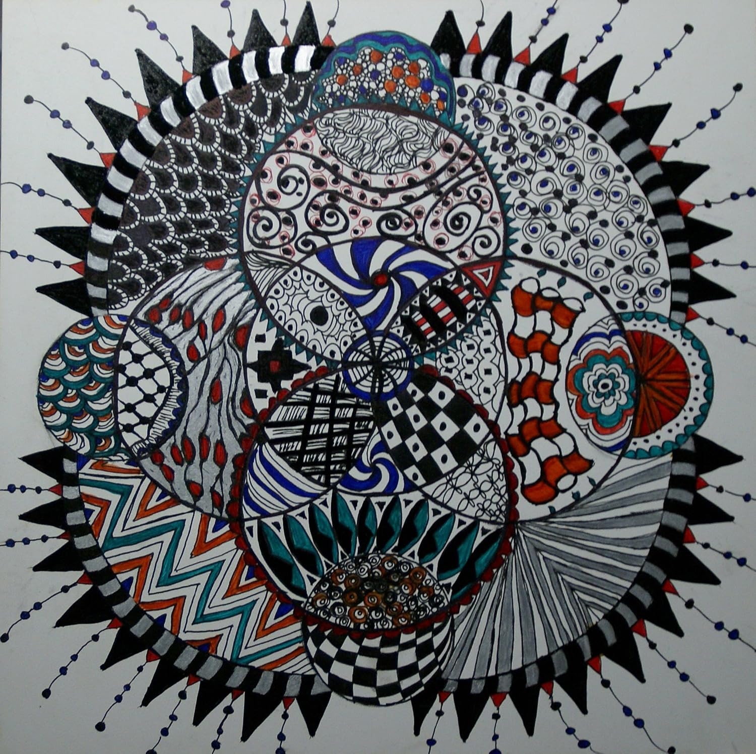 Amazon.com: Zentangle 1. Mandala Art For The Wall.: Handmade