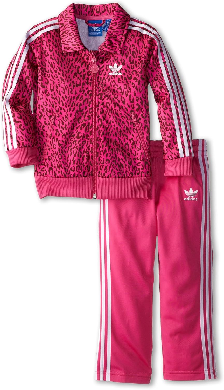 Amazon.com: Adidas Infant Girl's Cheetah Firebird Tracksuit, Pink, 6