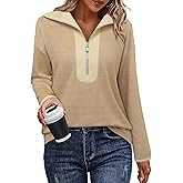 VALOLIA Womens Sweatshirts Half Zip Pullover Quarter Zipper Hoodies Fall Outfits Fashion Clothes 2024