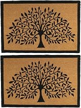 Nicola Spring Coir Door Mats 90x60cm Tree of Life Pack of 2