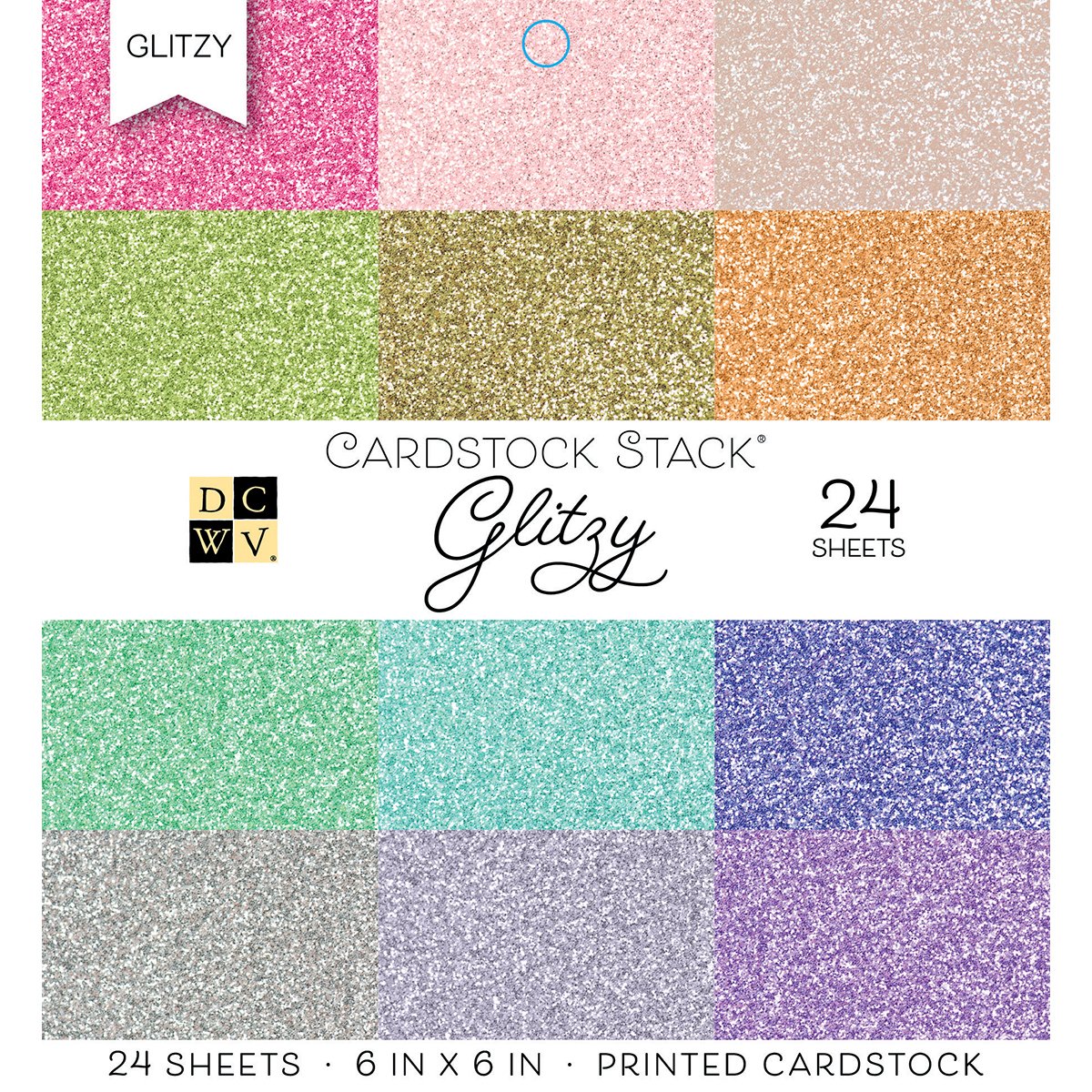 American Crafts PS-005-00568 DCWW Cardstock Stack, Multi-Colour, 6 x 6-Inch