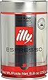 illy Coffee, Espresso Ground, Medium Roast, 100% Arabica Bean Signature Italian Blend, Premium Gourmet Roast Pressurized Fresh 8.8 Ounce Tin, Espresso Machine Preparations.