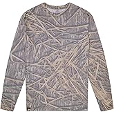 Mossy Oak Faded Long Sleeve Vintage Washed Out Camo Shirt for Men