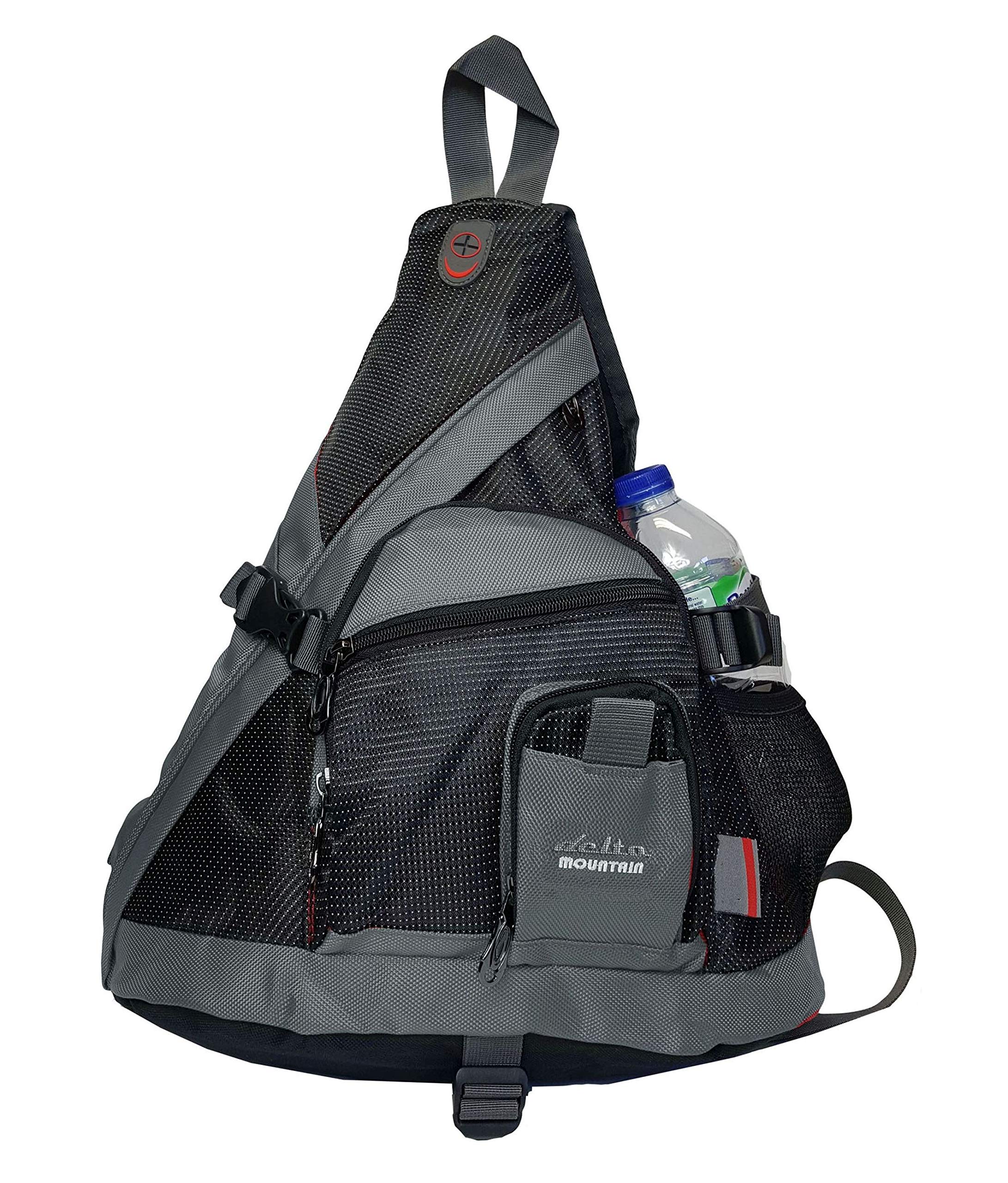 GFM® Mens Monostrap Sling Backpack for Cycling, Bike, Biking etc (S1-1154-Grey) — image 1