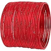 Touchstone "Colorful 2 Dozen Bangle Collection Indian Bollywood Alloy Metal Textured Designer Jewelry Bangle Bracelets Set of 24 for Women