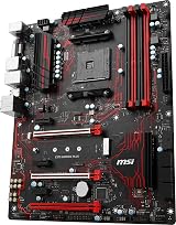 MSI X370 GAMING PLUS AM4 AMD RYZEN 7th Gen DDR4 ATX Motherboard Black view 2