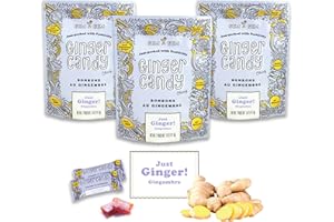 Gem Gem Ginger Candy Chewy Ginger Chews (Original, 5.0oz, Pack of 3)