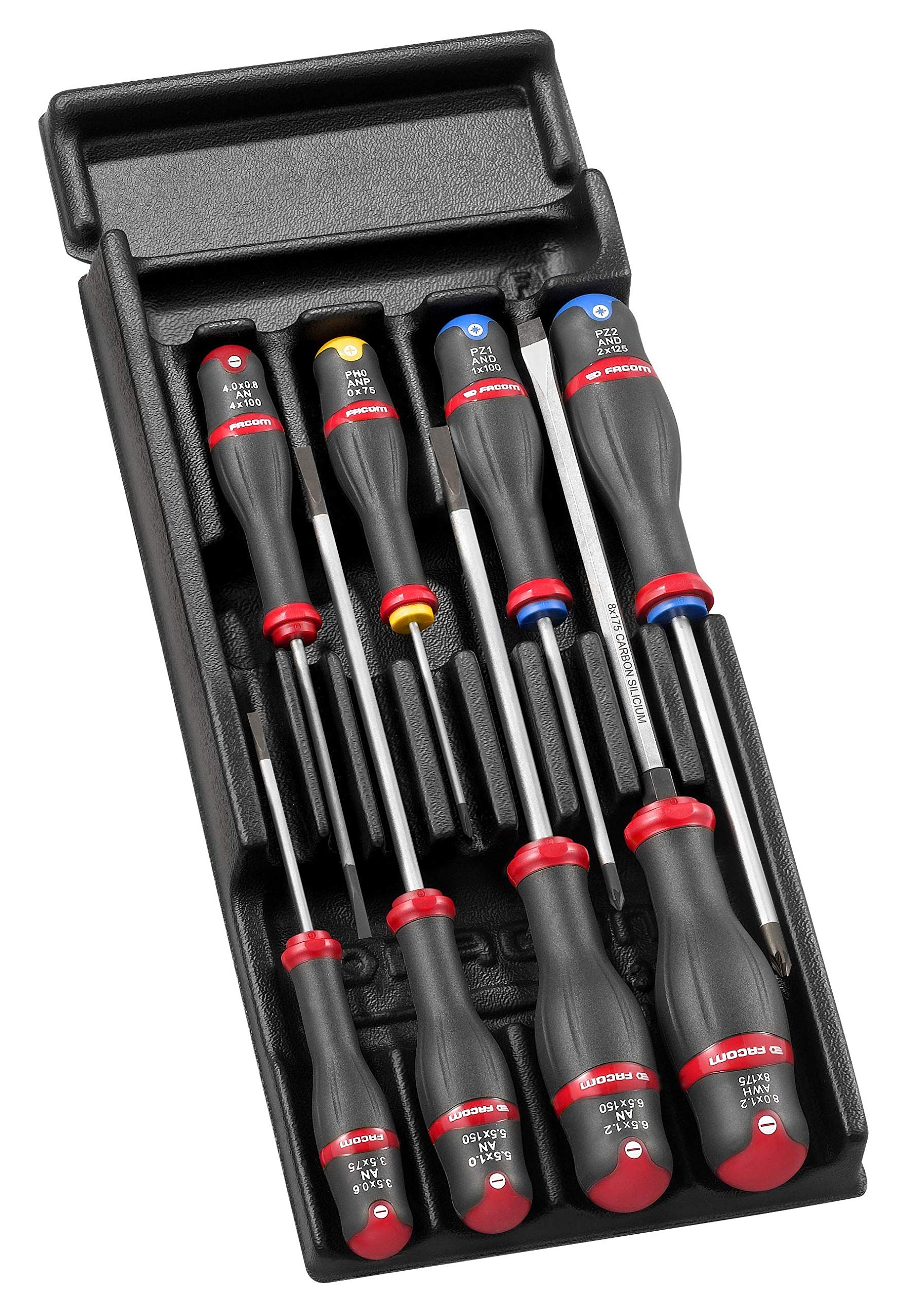 Facom MOD.AT7 Modules of 8 PROTWIST Screwdrivers in Thermoformed Tray – 1000g