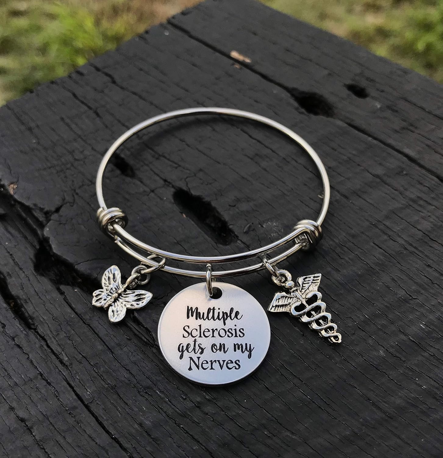 Multiple Sclerosis Gets On My Nerves Bracelet © Multiple