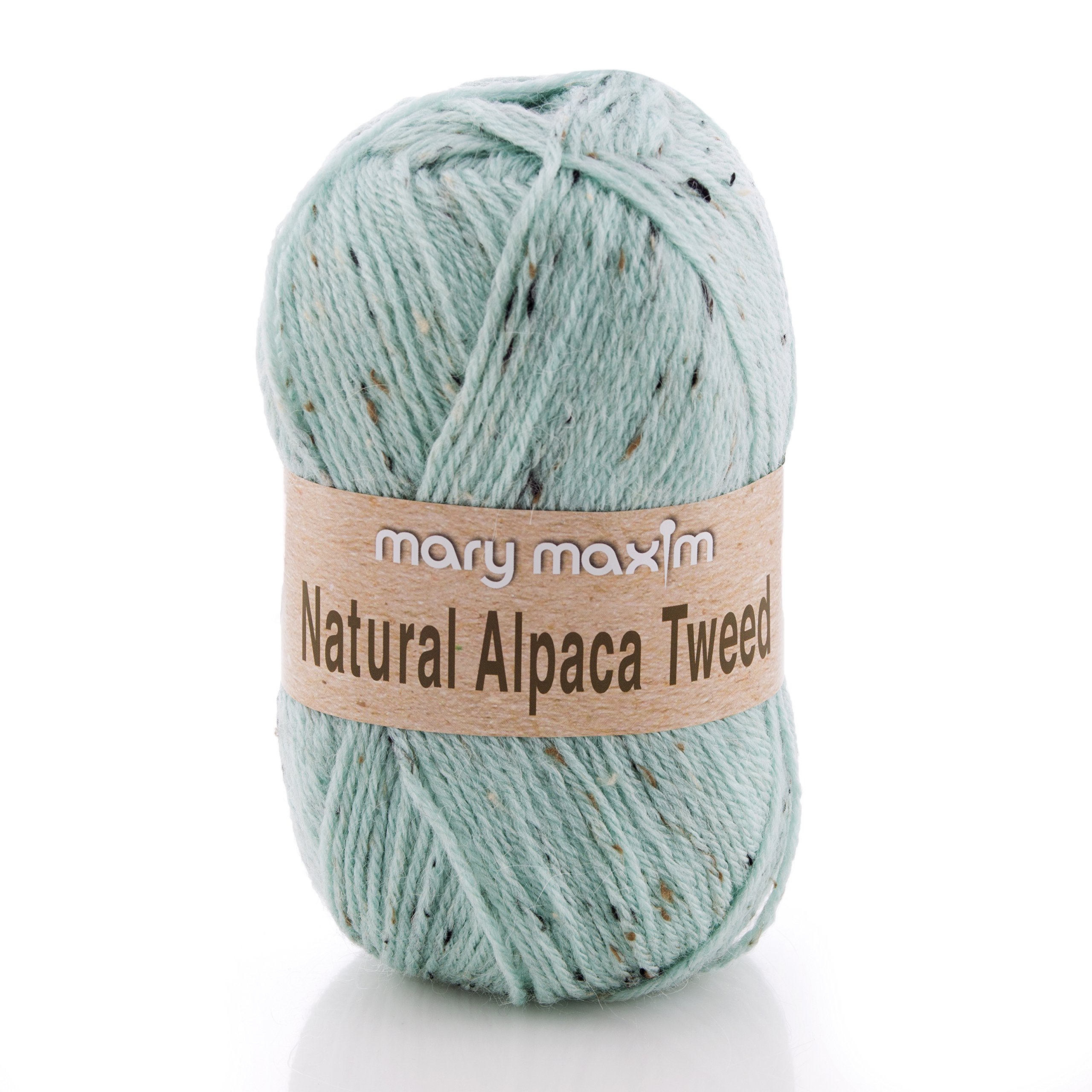 Mary Maxim Natural Alpaca Tweed Yarn Mist, Acrylic, Multicolour, 9.52x19.68x9.52 cm