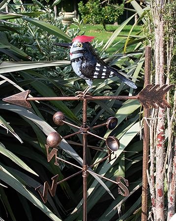 East2eden Metal Wild Bird Design Wind Weathervane Weather Vane Garden Ornament Decoration Woodpecker Amazon Co Uk Garden Outdoors