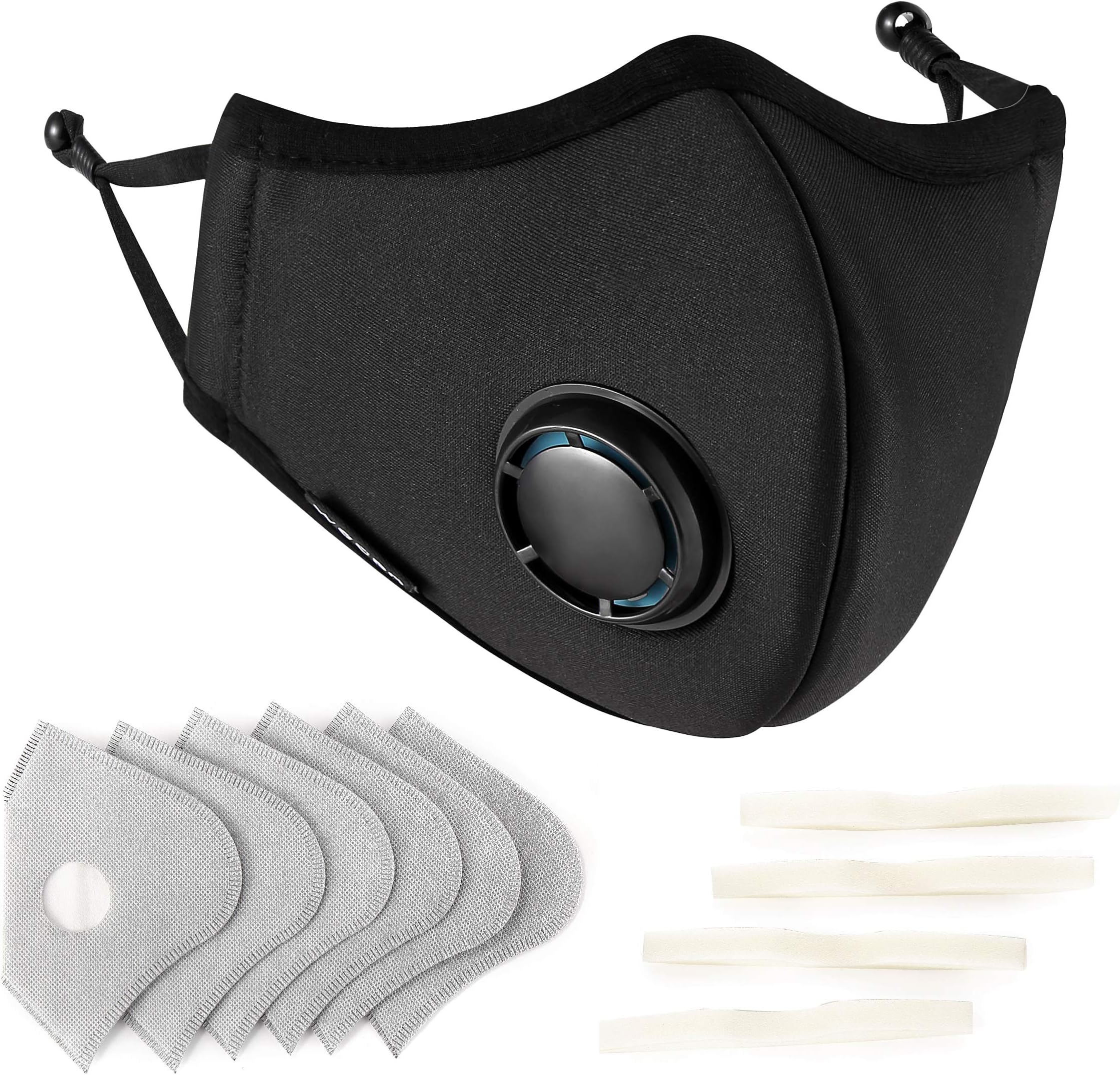 Activted Carbon Dust Mask, Safety Masks With N95 Filter Sheet, Sanitary Mask With Vents, Suitable For Mowing, Woodworking Pollen Allergy, Cycling or Sports Mask. Mask For Dust Protection. WECAN