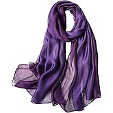 WINCESS.YU Women Gradient Scarf Long Shawls and Wraps Fashion Plain Pashmina Formal Scarf