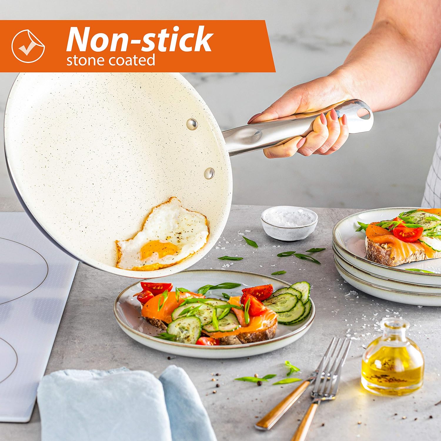 Kitchen Pots and Pans Set - 23pc Kitchen Cookware Sets Induction Pots and Pans for Cooking Set Induction Cookware with Frying Pans Nonstick Pan Set Pot and Pan Set Pot Set Non Sticking Pan Set Kitchen: Kitchen & Dining