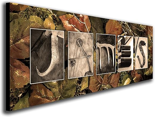 Amazon Com Personalized Hunting Name Art Lodge Hunter Cabin