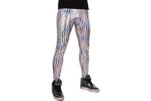 Revolver Fashion / Funstigators Festival Clothing: Men's Holographic Disco Meggings - Made in USA