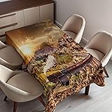 Ambesonne Wizard Tablecloth, Hogwart Express Famous