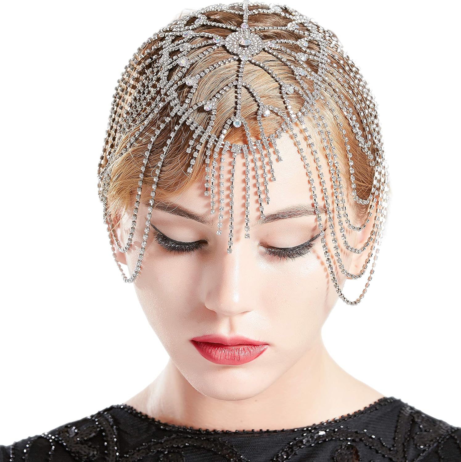 Amazon Com Babeyond Vintage Bridal Headpiece Roaring 20s Crystal