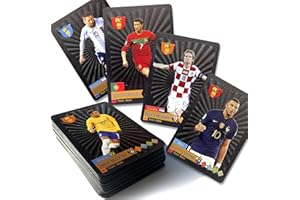 PAGEMS 2022/23 National Team Club Soccer Star Card,UEFA Champions League,Soccer Trading Card,Black Gold Foil Cards,No Repetition,Not Original