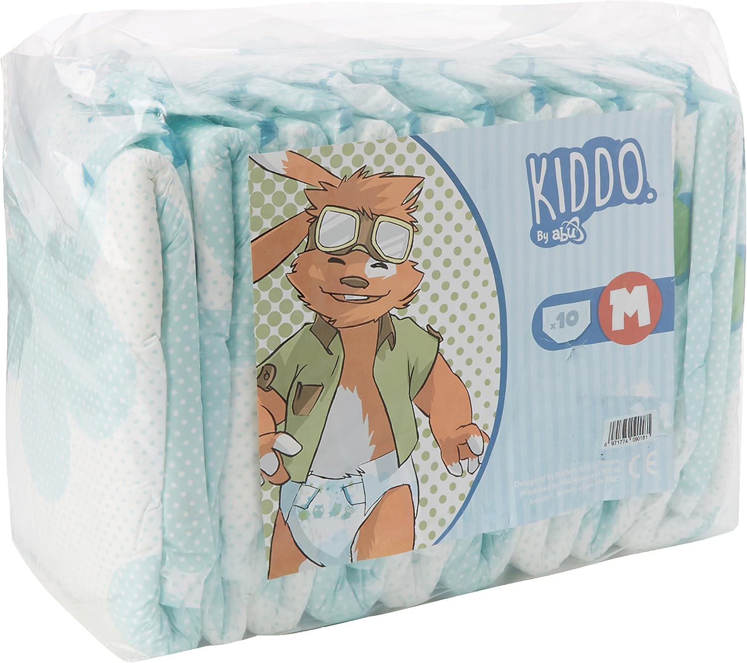 Large Kiddo by ABU Diapers Pack of 10 Baby Nappies