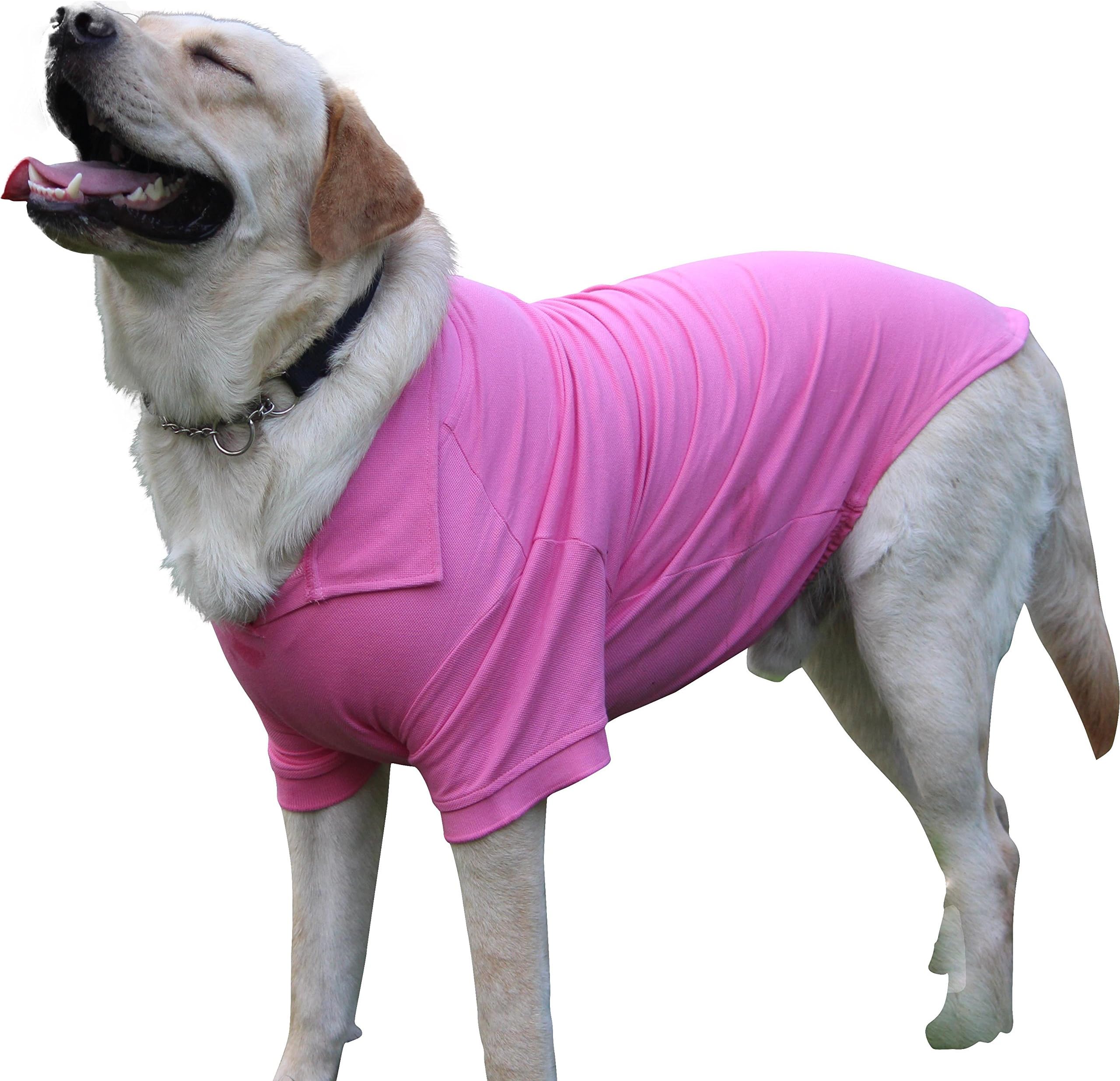 Doxters S26 Dog Polo T Shirts, Pink,Size 26, 100% Cotton For Large Dogs Like Boxer, Golden Retriever, Labrador, Doberman, Pariah, Dalmatian, Husky, German Shepherd, Rottweiler PNHS001S26
