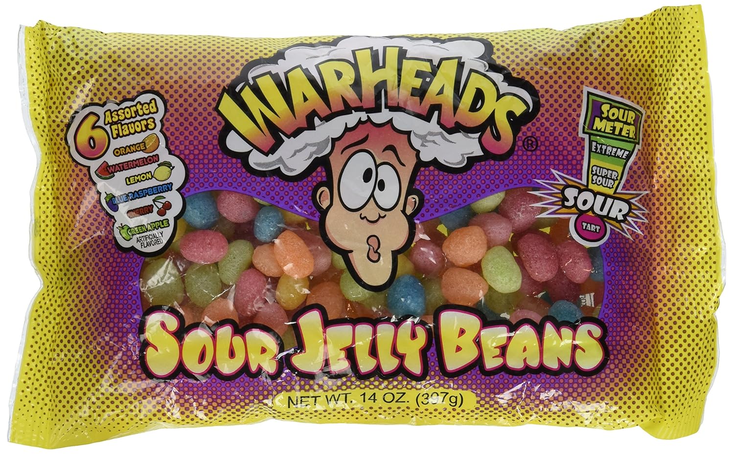 WarHeads Sour Jelly Beans 14 oz Bag Grocery & Gourmet Food