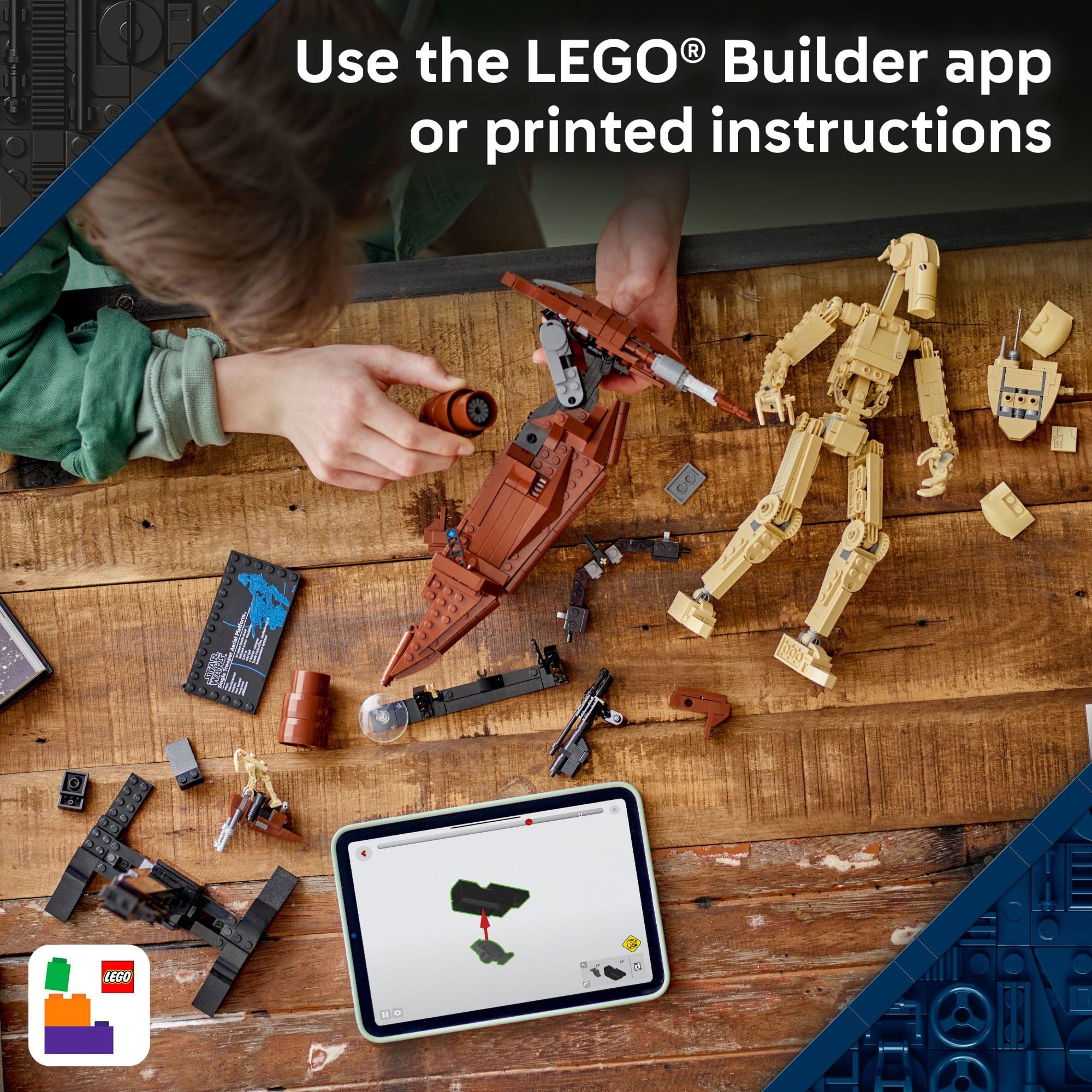 LEGO Star Wars: The Phantom Menace Battle Droid with STAP - Building & Learning Toy for Boys & Girls, Ages 12+ - Star Wars Toy & Model Kit - Gift Idea for Kids - 75428