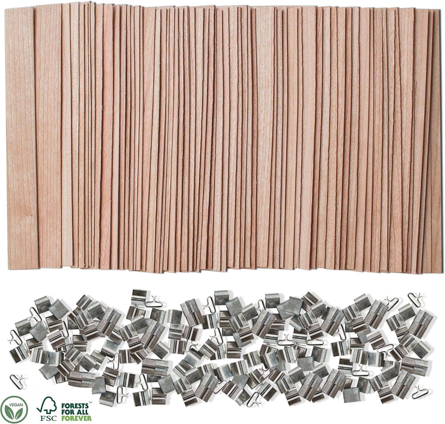 The Wooden Wick Co. Crackling Wood Candle Wicks + Clips