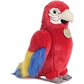 Aurora® Adorable Miyoni® Macaw Parrot Stuffed Animal - Lifelike Detail - Cherished Companionship - Red 11 Inches