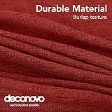 Deconovo Christmas Decorations Faux Linen Rectangle Tablecloth 51x87 Red view 5