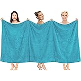 Cotton Paradise 100% Cotton 40x80 Oversized Bath Sheet, Extra Large Turkish Bath Towels for Bathroom, Aqua Blue Bathsheet