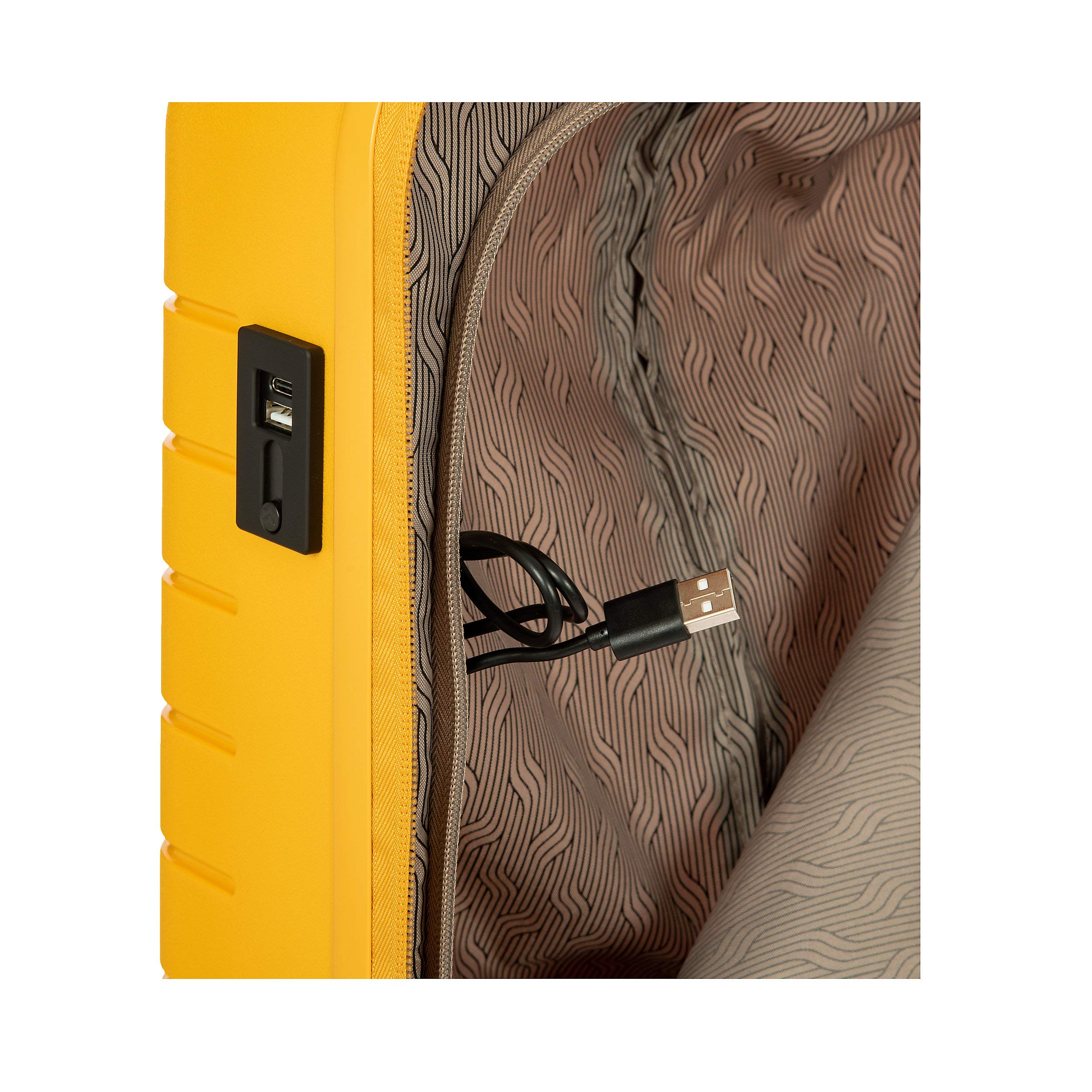 Bric's B|Y Ulisse 21-Inch Spinner - Luxury Carry-On Luggage With Spinner Wheels - Hard Shell Suitcases Made From Durable Polypropylene and Polycarbonate - Mango