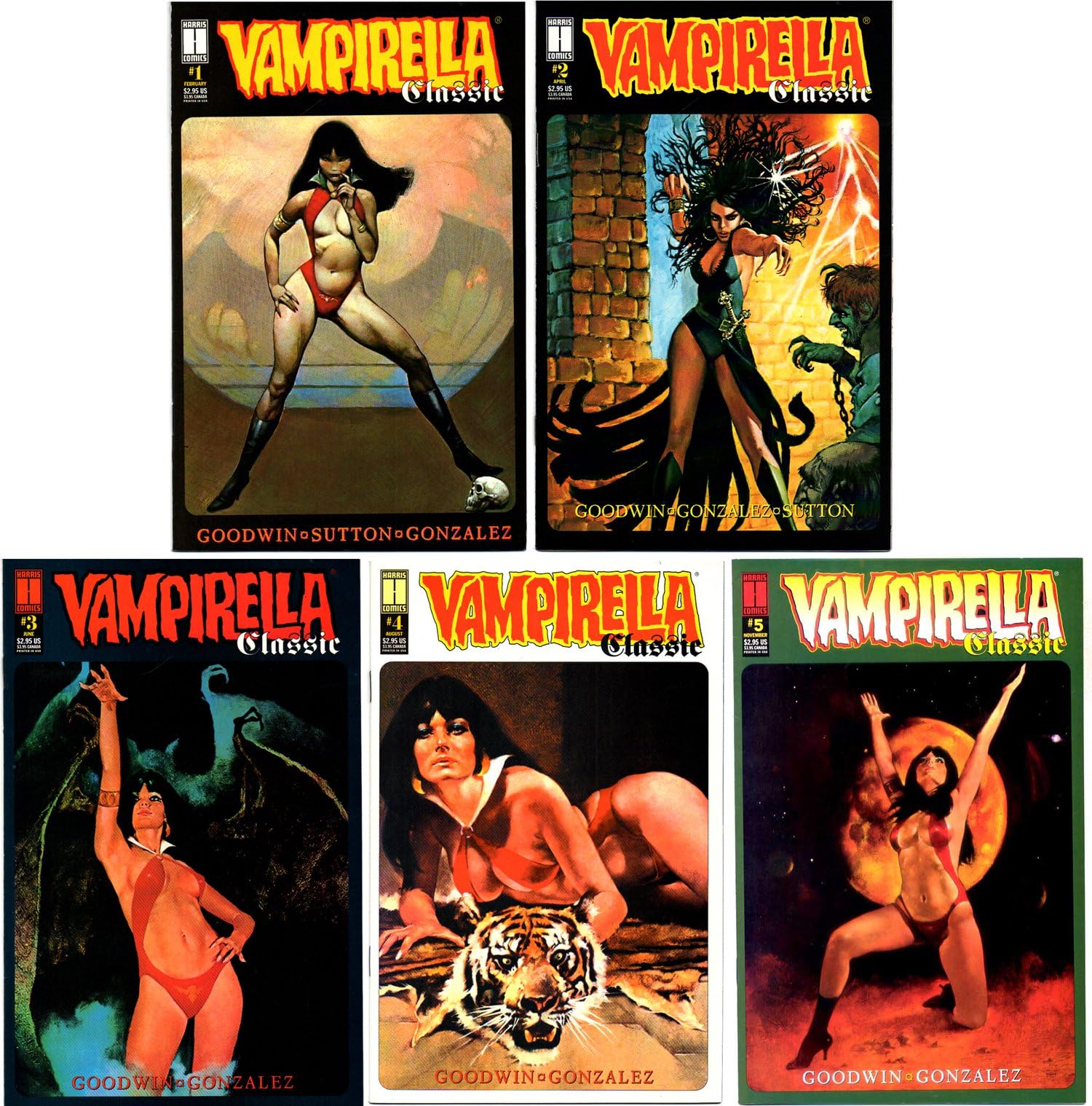 Vampirella Classic #1-5 Complete Limited Series (Harris Comics 1995 - 5 Comics)