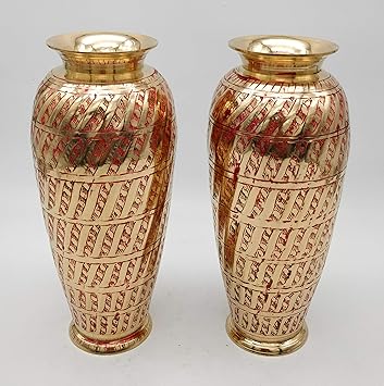 Buy Bhunes Brass Flower Vase Brass Vases Flower Brass Phooladaan Vas Vaz Brass Vases For Home Beautiful Vase Brass Vase Brass 21cm Online At Low Prices In India Amazon In