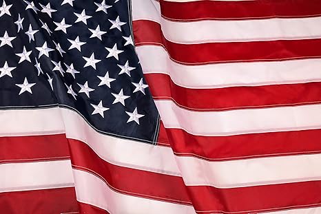 American Flag 4x6 ft : Longest Lasting US Flag Made from Nylon - Embroidered Stars - Sewn Stripes - UV Protection Perfect for Outdoors! USA Flag