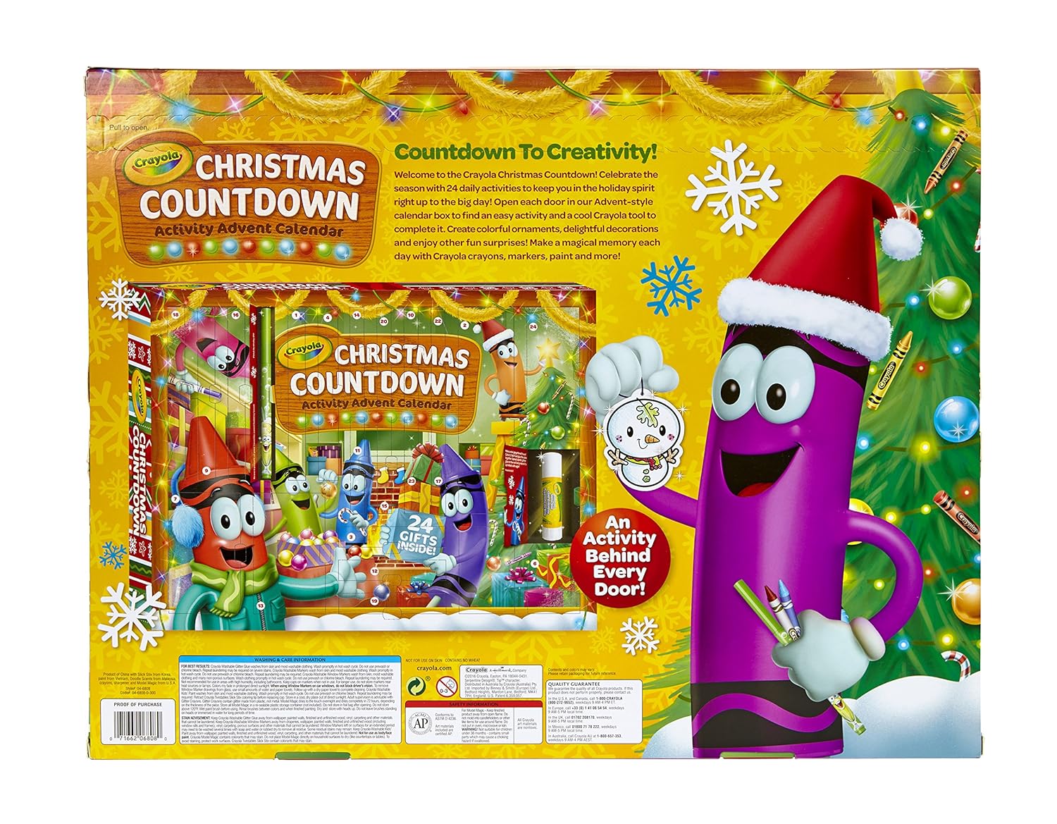 Seasonal D cor Crayola Christmas Countdown Activity Advent Calendar 