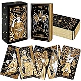 Wyspell Tarot Cards with Guide Book - Starlight Unique Tarot Deck for Beginners - Traditional Symbolism - Beautiful & Modern Tarot Decks (Gold)